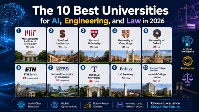 The 10 Best Universities for AI, Engineering, and Law in 2026